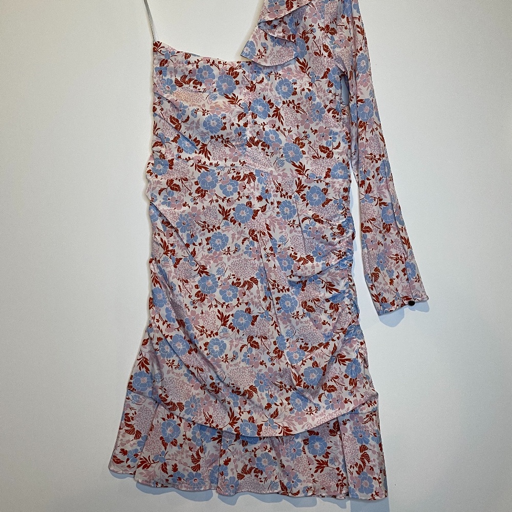 VERONICA BEARD Cass One-Shoulder Silk Dress NWT 6 - Picture 6 of 8